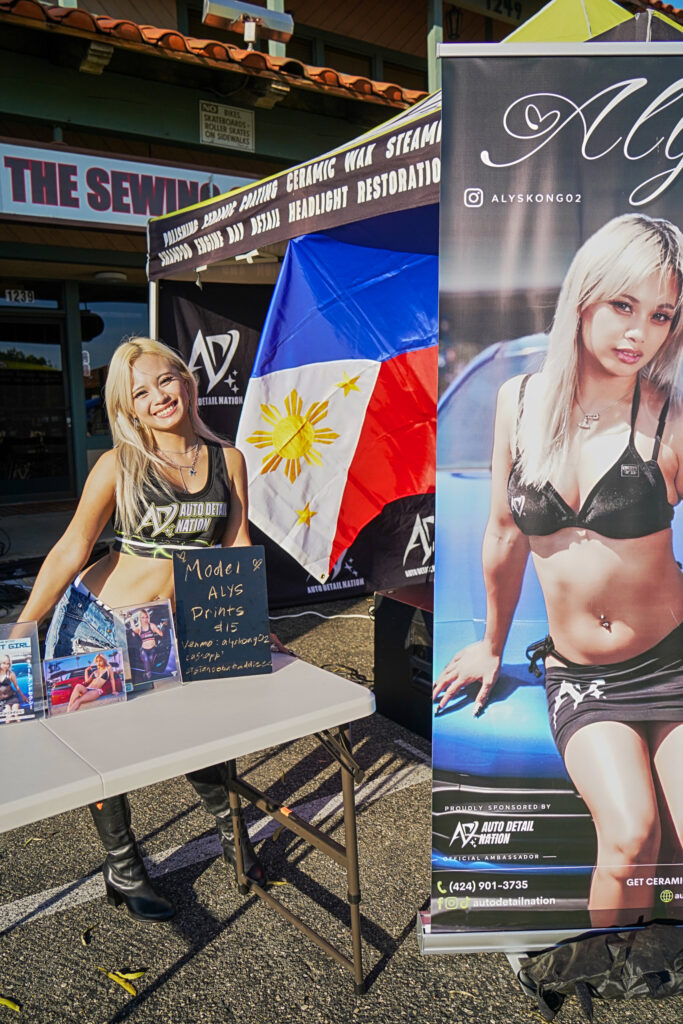 Auto Detail Nation booth with Philippine flag at Filipino American History Month car show