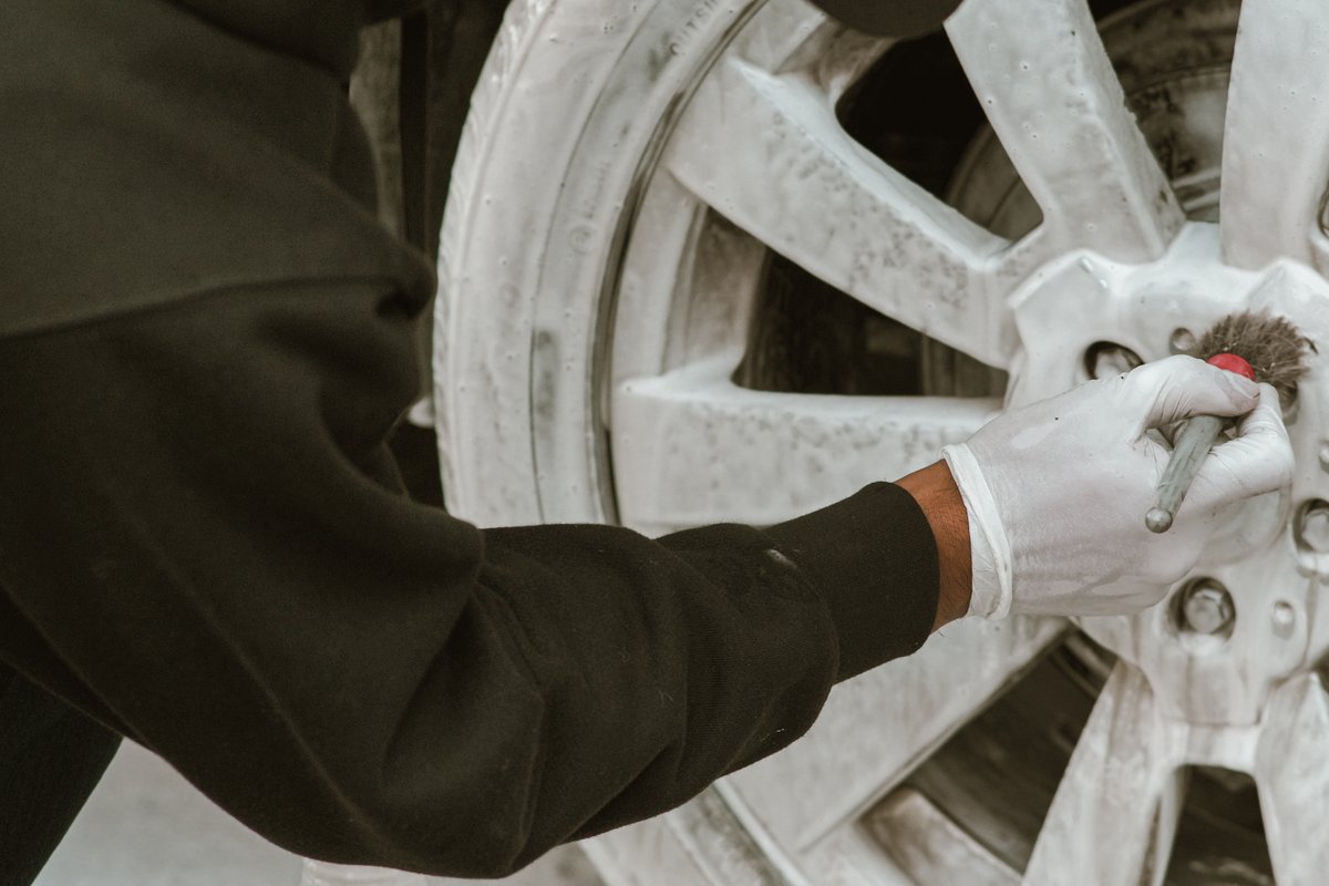 wheel cleaning during a decontamination wash - Auto Detail Nation