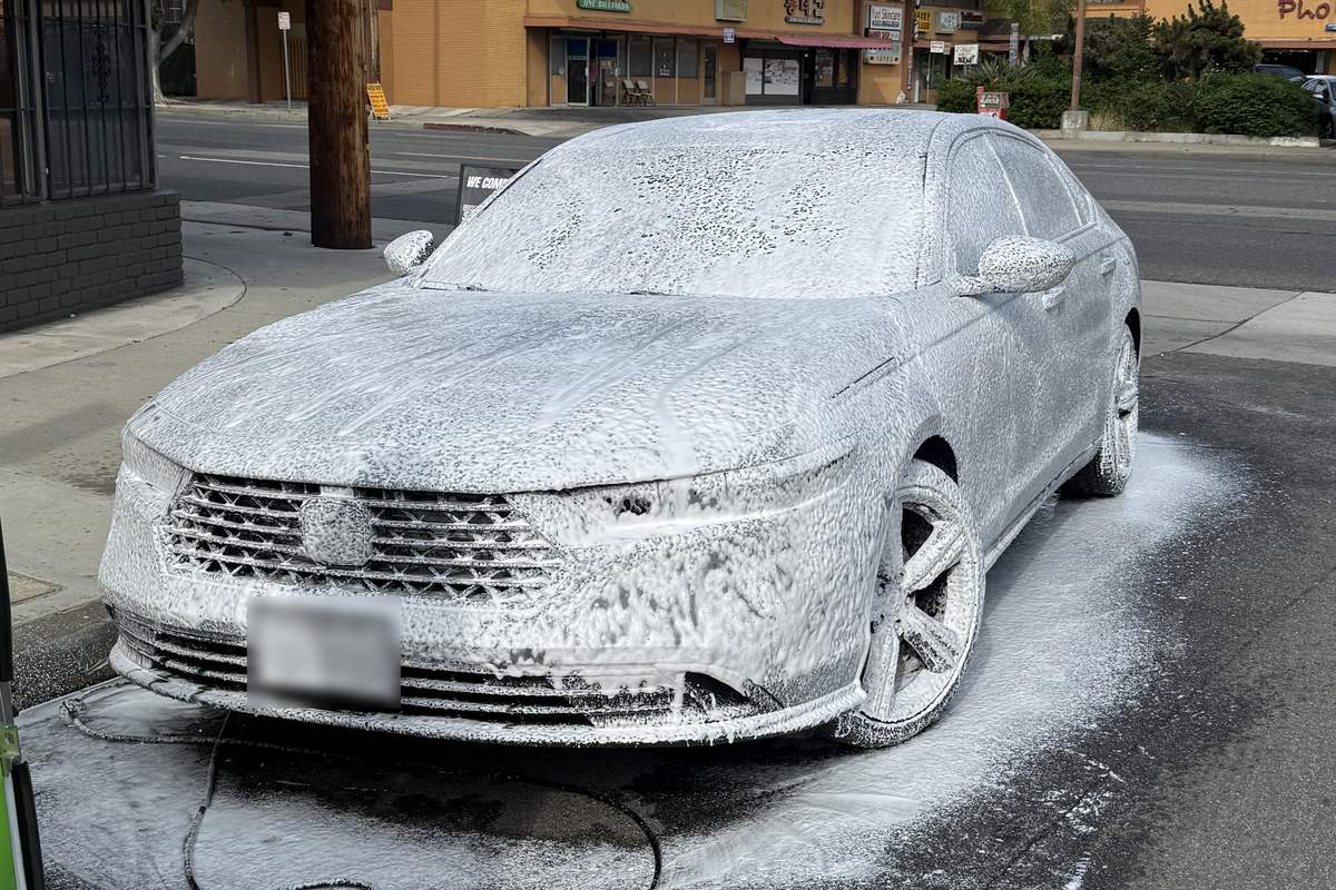 mobile car wash in a parking lot - Auto Detail Nation
